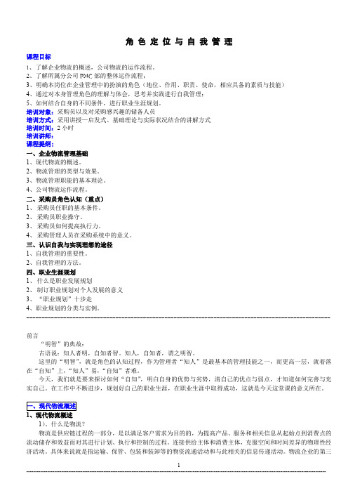采购员角色定位与认知