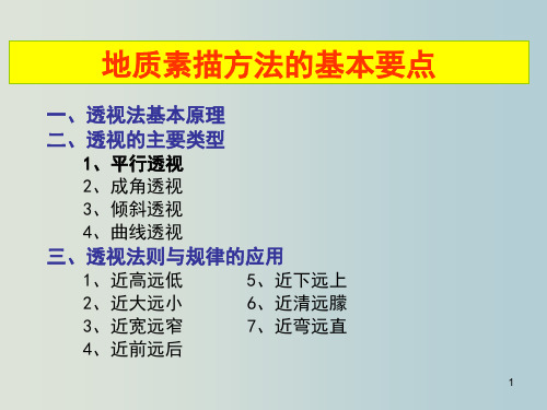 地质素描方法的基本要点 教学PPT课件