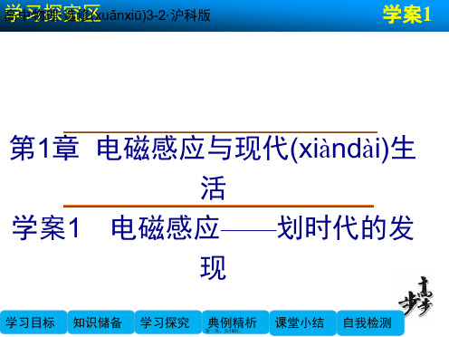 高中物理 第1章 电磁感应与现代生活 电磁感应划时代的发现课件 沪科版选修32