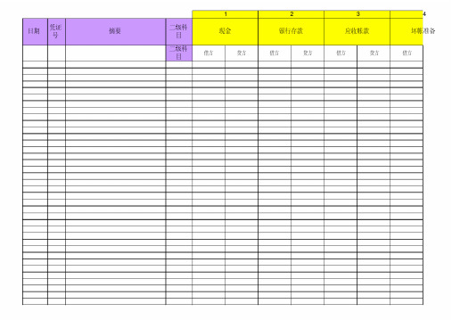 EXCEL会计专业应用表格(全套汇总)