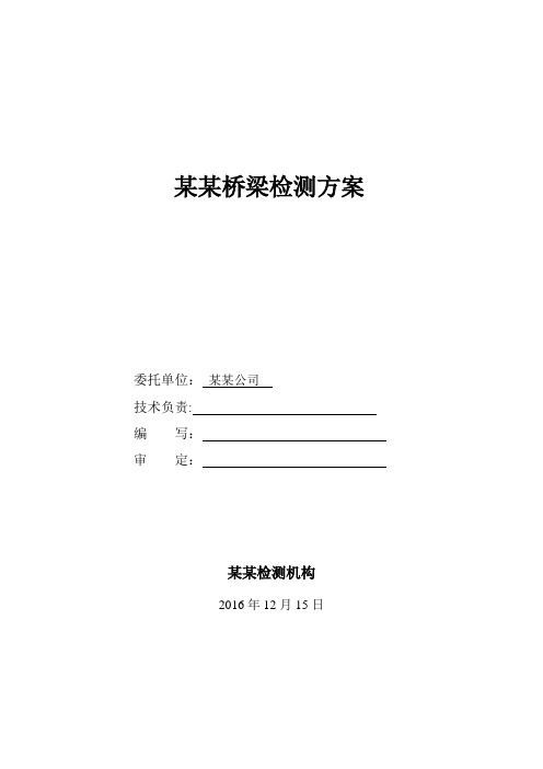 桥梁检测方案【范本模板】
