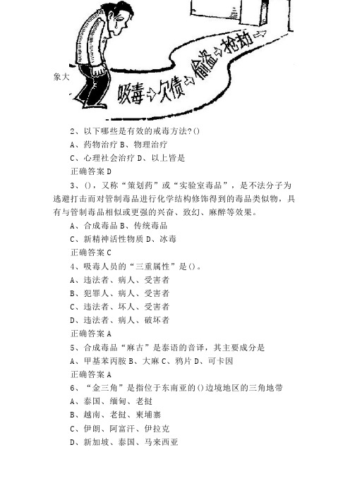 禁毒知识100题