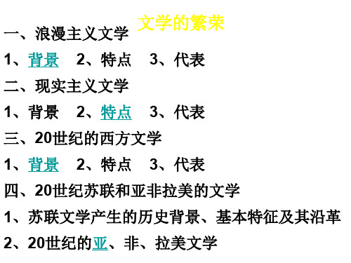 高二历史文学的繁荣(1)(中学课件201910)