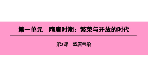 七年级历史下册第一单元隋唐时期繁荣与开放的时代第3课盛唐气象课件新人教版0423384