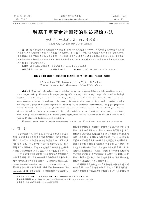 一种基于宽带雷达回波的航迹起始方法