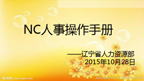 NC人事操作手册