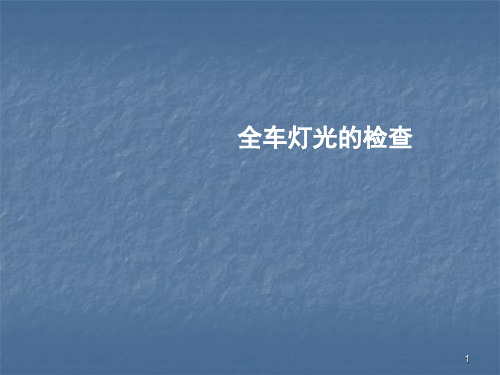 教学灯光的检查ppt课件