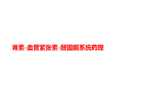 肾素-血管紧张素讲义-醛固酮系统药理