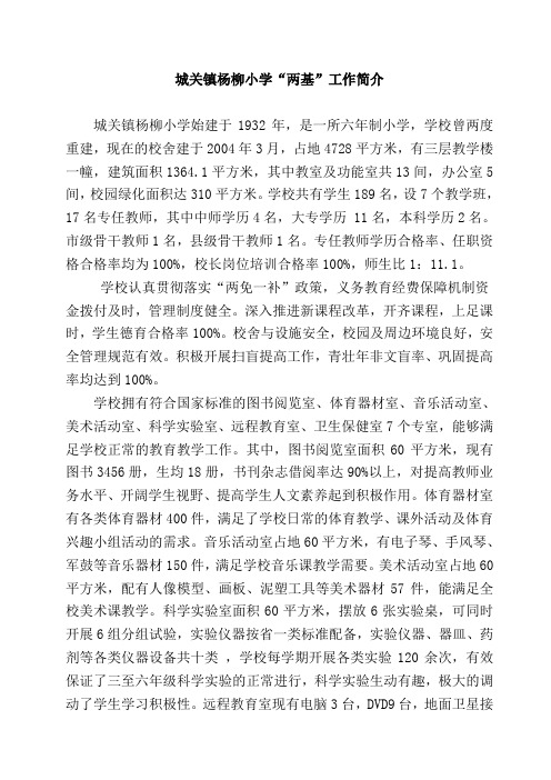 杨柳小学两基简介
