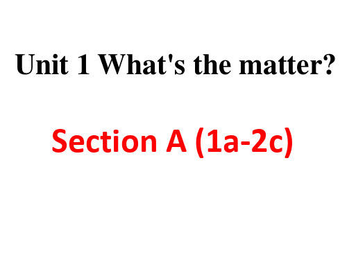 Unit 1 人教版新目标英语8年级下册Unit 1  Section A 1a-2c教学课件