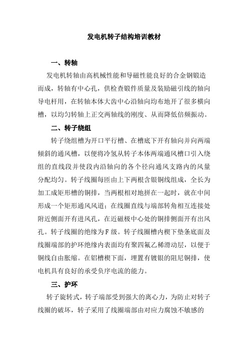 发电机转子结构培训教材