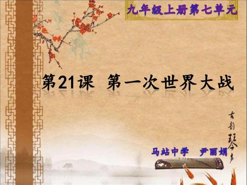 第一次世界大战(说课课件)