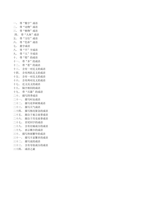 日积月累之成语大全