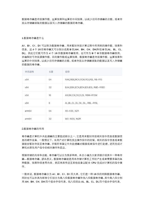 数据寄存器