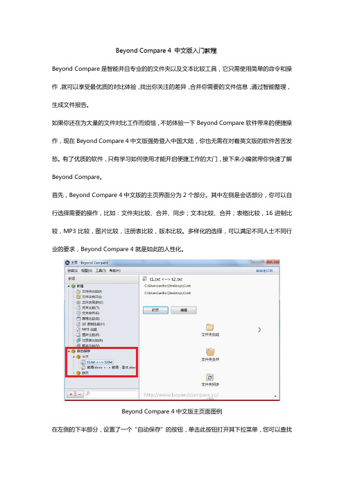 Beyond Compare 4 中文版入门教程