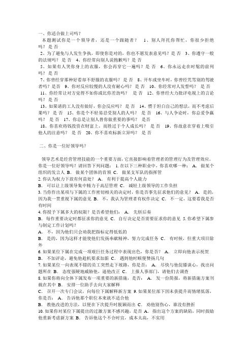 领导测试