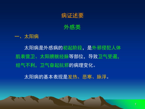 伤寒论太阳病(课堂PPT)