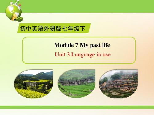 外研版英语七年级下册Module 7 My past lifeUnit 3 Language in use课件(共13张PPT)