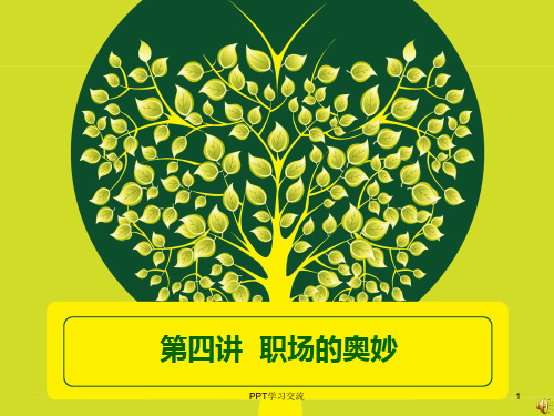 职场中的奥秘课件