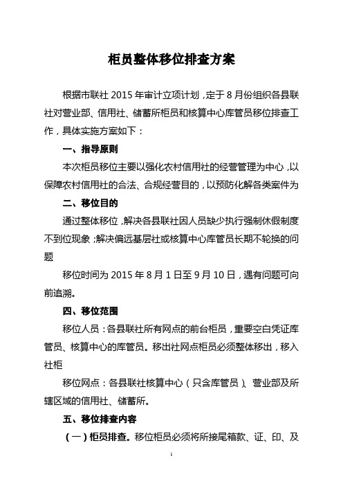 整体移位审计实施方案