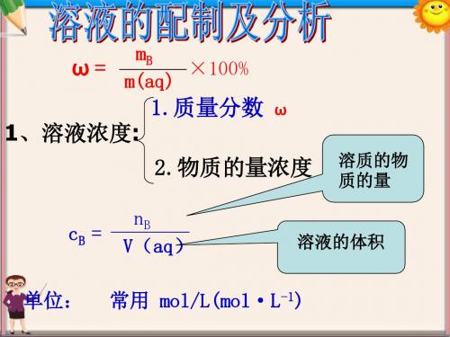 高一化学《溶液的配制及分析》(2)课件 新人教版