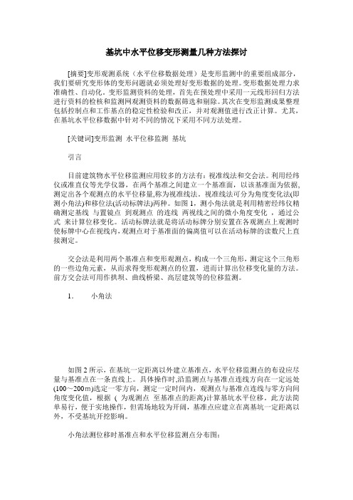 基坑中水平位移变形测量几种方法探讨