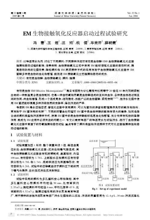 EM生物接触氧化反应器启动过程试验研究