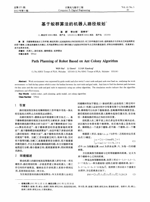 基于蚁群算法的机器人路径规划