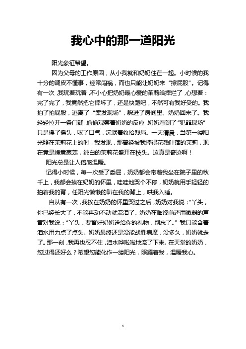 六年级小练笔(作文集)