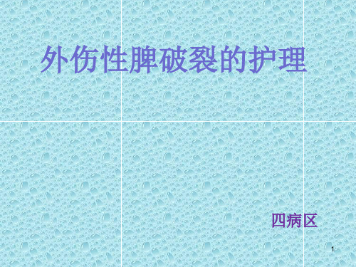 脾破裂的护理查房ppt课件