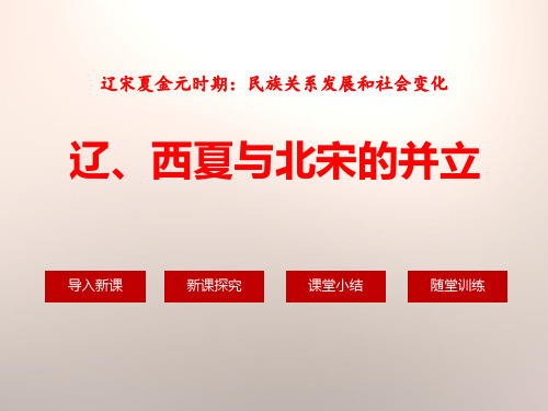 《辽、西夏与北宋的并立》ppt课件