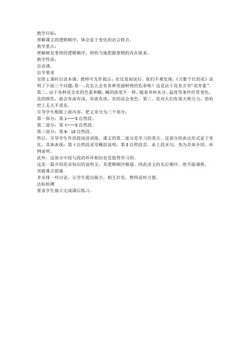 万紫千红的花