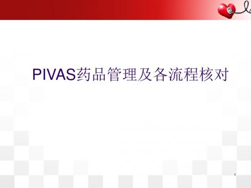 PIVAS药品管理及各流程核对PPT医学课件