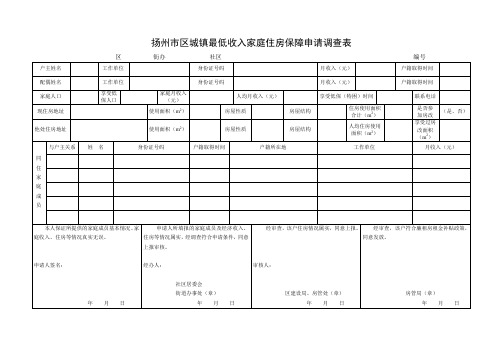 廉租住房申请审核