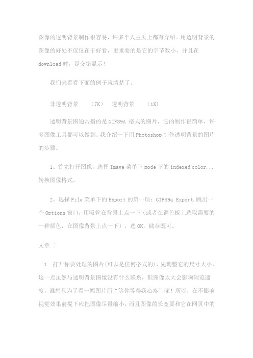 图像的透明背景制作很容易