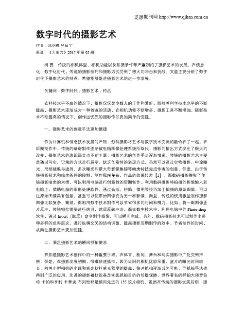数字时代的摄影艺术