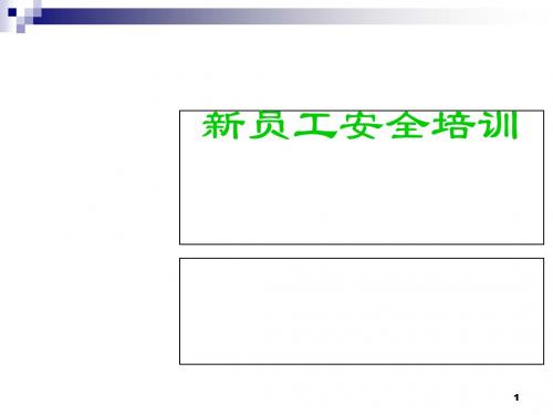 新员工安全培训教材(PPT 40张)