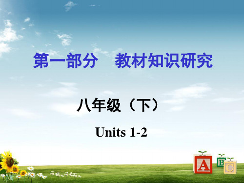 2019年中考英语第一部分教材知识梳理八下Units1-2复习课件新人教版PPT课件