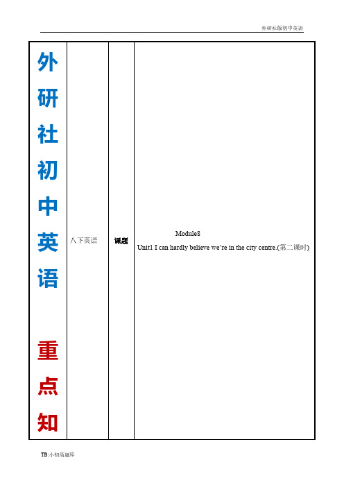 外研社初中英语八年级下册教案：m8u1(2)