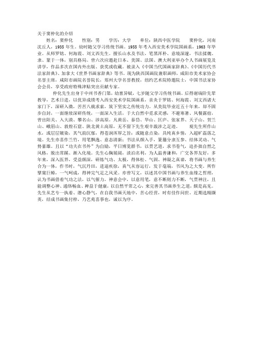 关于窦仲化的介绍
