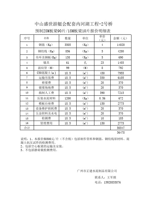 预制梁报价