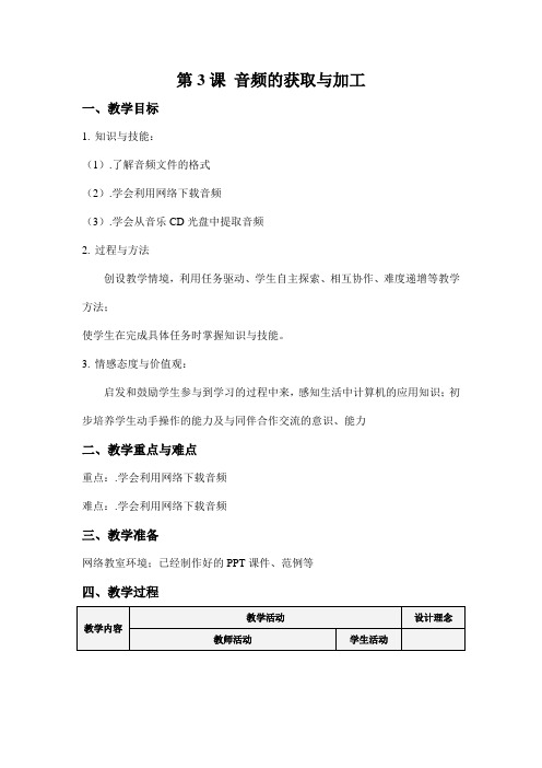 第3课音频的获取与加工