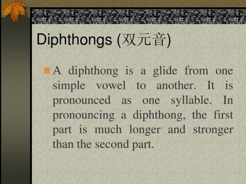 diphthongs