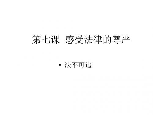 初一政治下学期法不可违