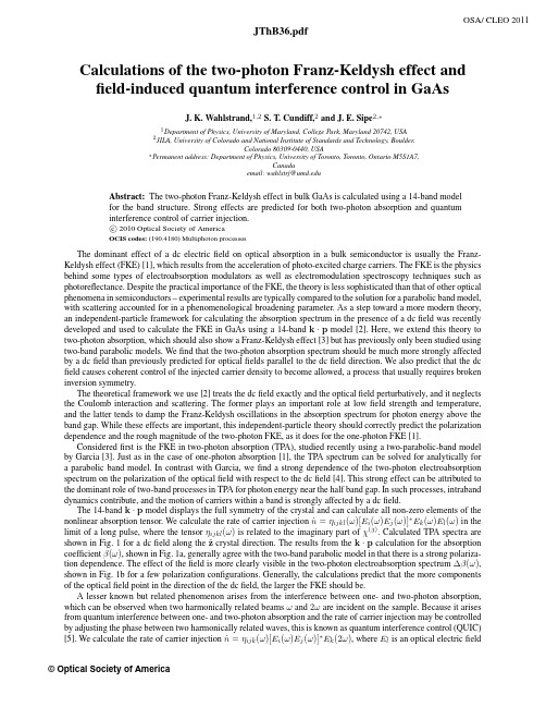 Calculations of the two-photon Franz-Keldysh effect and field-induced  interference control in GaAs