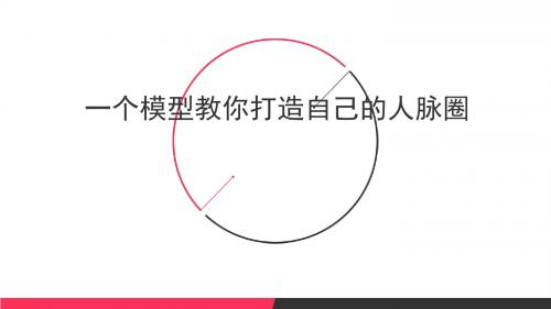 一个模型教你打造自己的人脉圈PPT课件