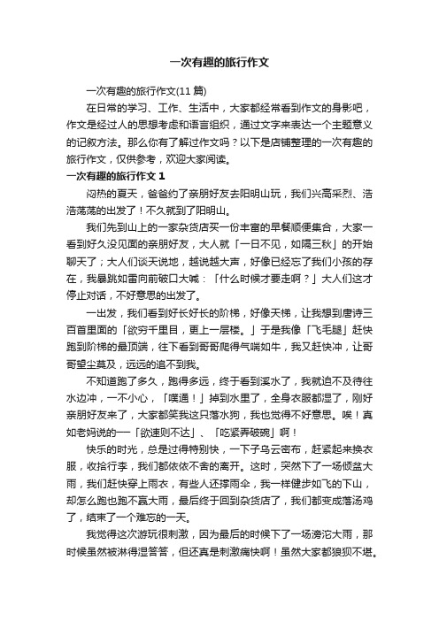 一次有趣的旅行作文