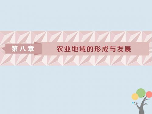 2019届高考地理一轮复习第19讲农业的区位选择课件新人教版