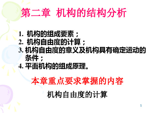 机械原理总结课电子教案概论