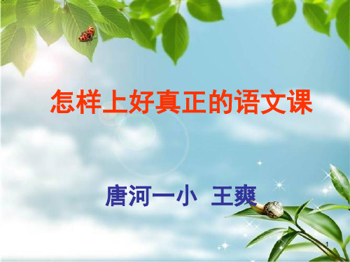 怎样上好真正的语文课(教学PPT)